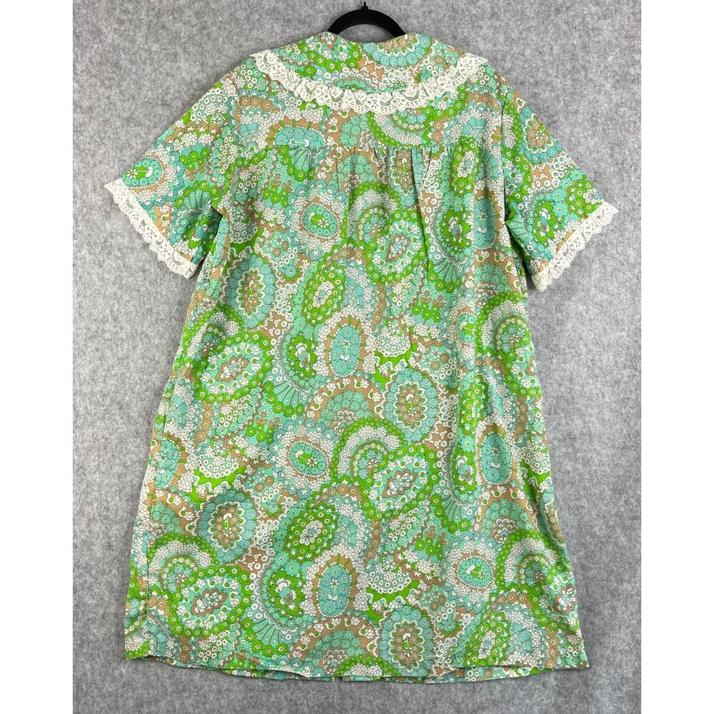 Vintage Montgomery Ward Dress Large Peasant Prairie Dress 70s Boho Lace Pilgrim - Picture 10 of 15